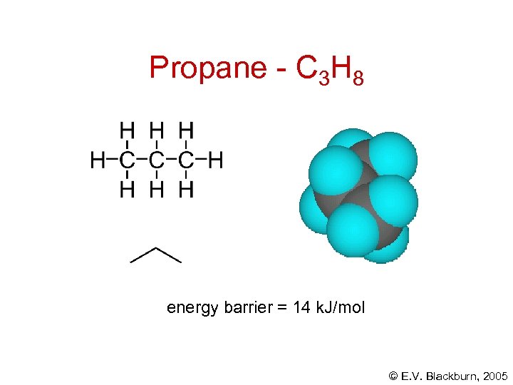 Propane - C 3 H 8 energy barrier = 14 k. J/mol © E.