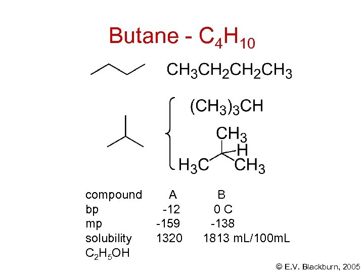 Butane - C 4 H 10 compound bp mp solubility C 2 H 5