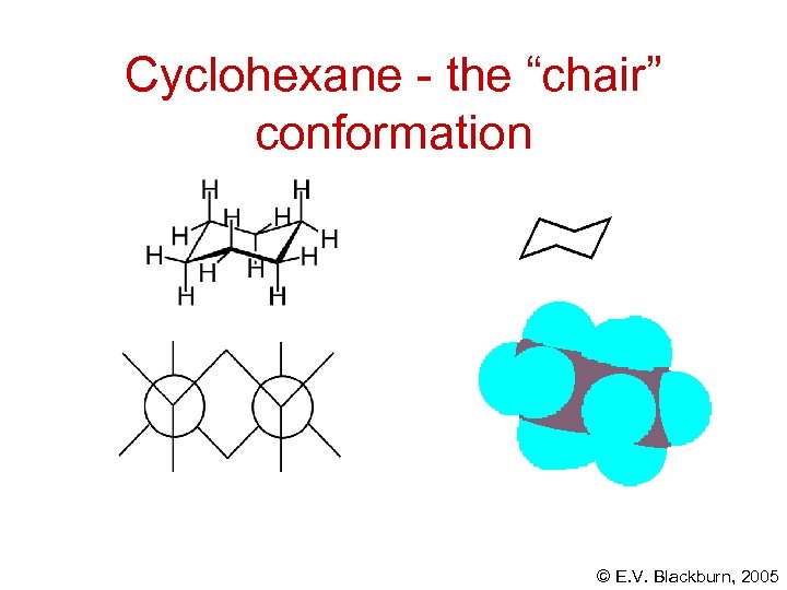 Cyclohexane - the “chair” conformation © E. V. Blackburn, 2005 