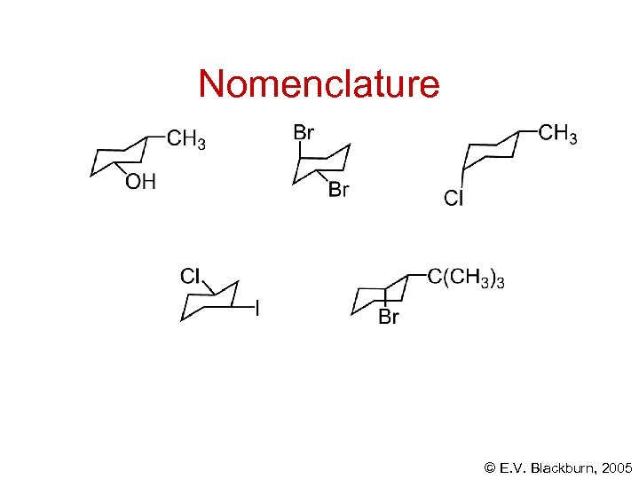 Nomenclature © E. V. Blackburn, 2005 