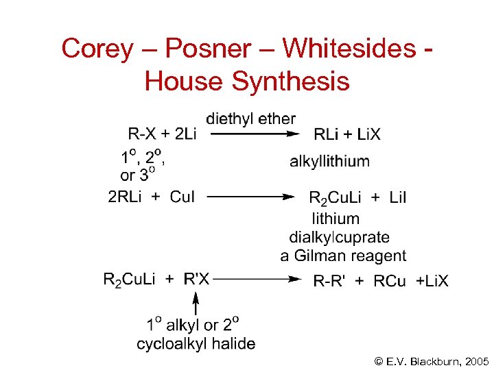 Corey – Posner – Whitesides House Synthesis © E. V. Blackburn, 2005 