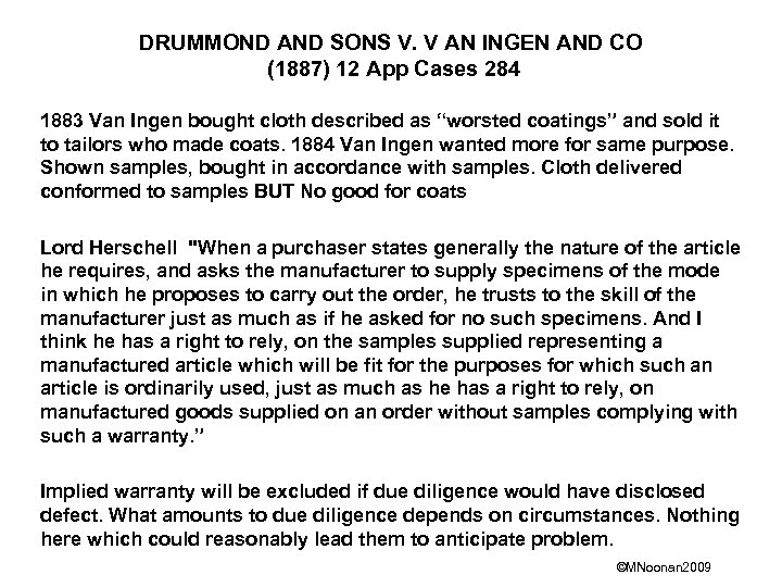 DRUMMOND AND SONS V. V AN INGEN AND CO (1887) 12 App Cases 284