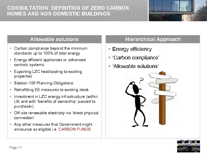 CONSULTATION: DEFINITION OF ZERO CARBON HOMES AND NON DOMESTIC BUILDINGS Allowable solutions § Carbon