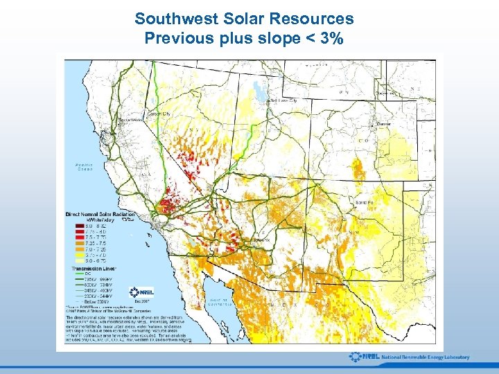 Southwest Solar Resources Previous plus slope < 3% 