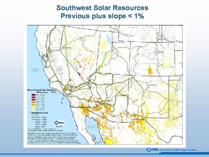 Southwest Solar Resources Previous plus slope < 1% 