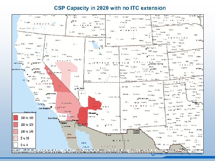 CSP Capacity in 2020 with no ITC extension 