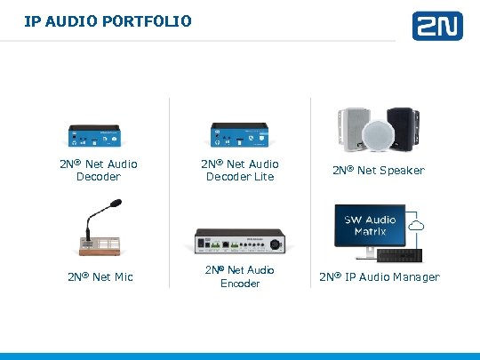 IP AUDIO PORTFOLIO 2 N® Net Audio Decoder Lite 2 N® Net Speaker 2