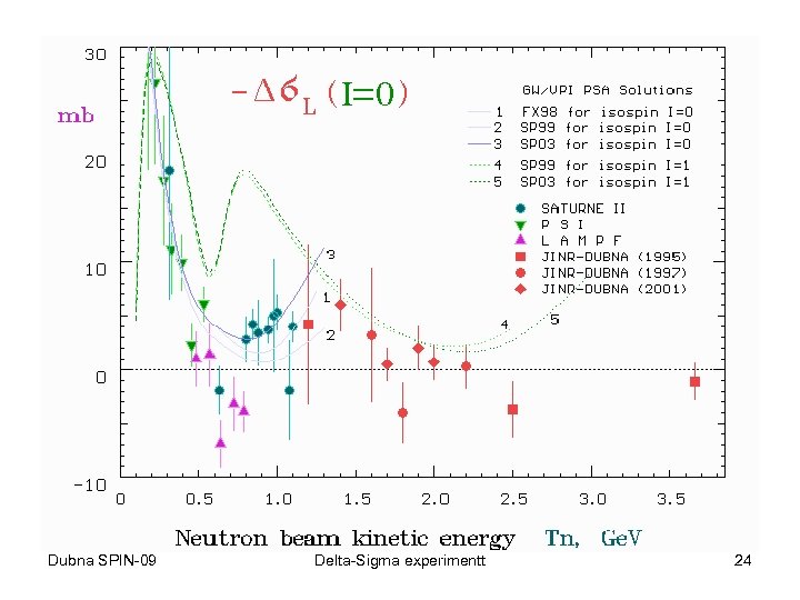 Dubna SPIN-09 Delta-Sigma experimentt 24 
