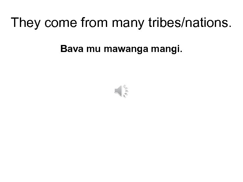 They come from many tribes/nations. Bava mu mawanga mangi. 