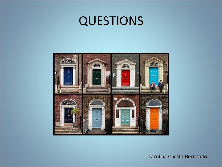 QUESTIONS Carolina Cuesta Hernando 