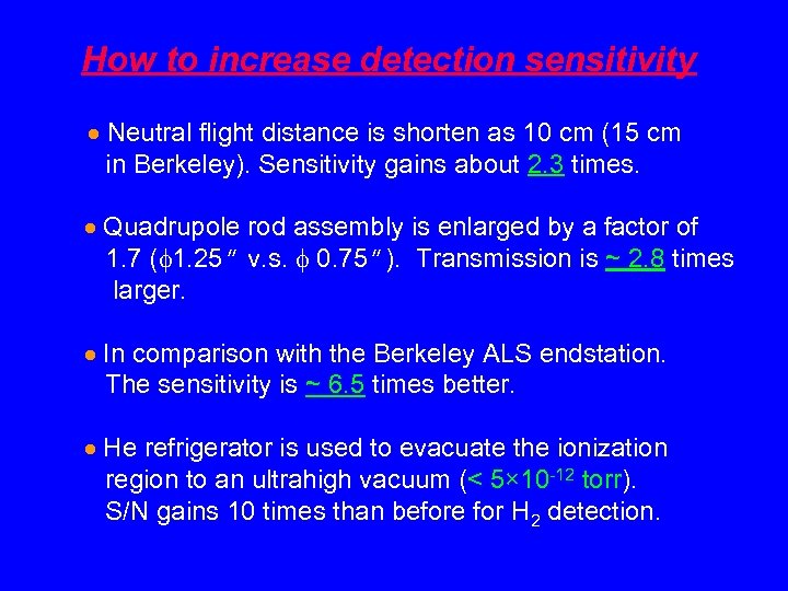 How to increase detection sensitivity Neutral flight distance is shorten as 10 cm (15