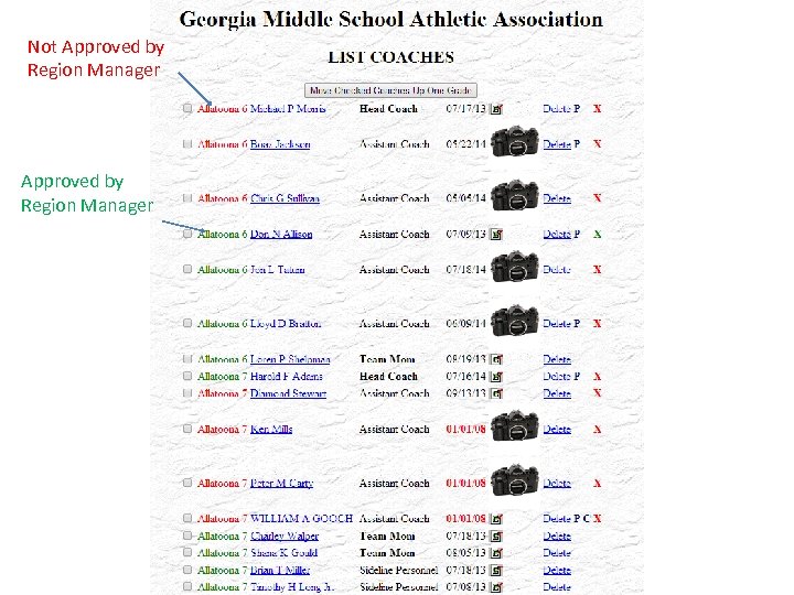 Not Approved by Region Manager 