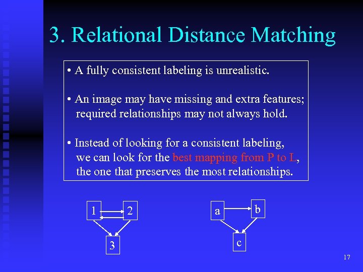 3. Relational Distance Matching • A fully consistent labeling is unrealistic. • An image