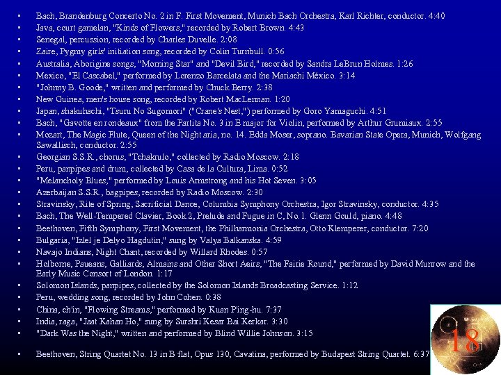  • • • • Bach, Brandenburg Concerto No. 2 in F. First Movement,