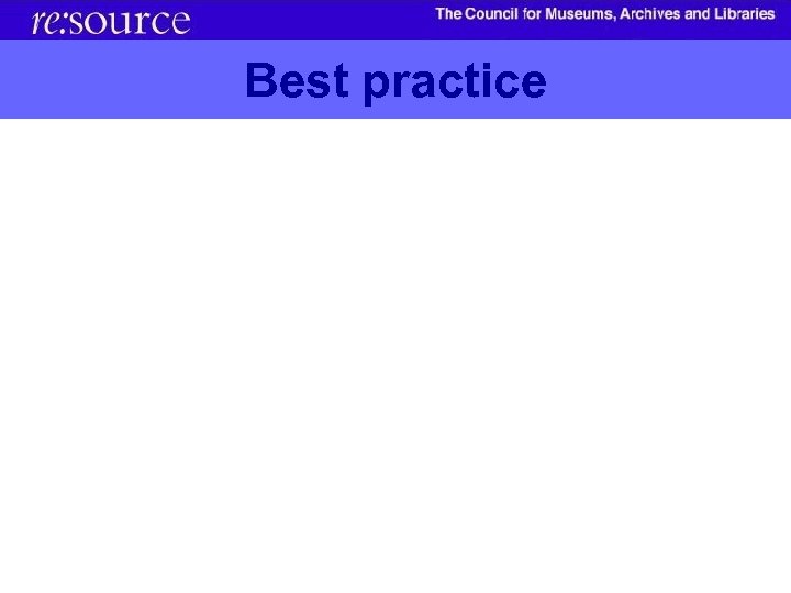 Best practice 