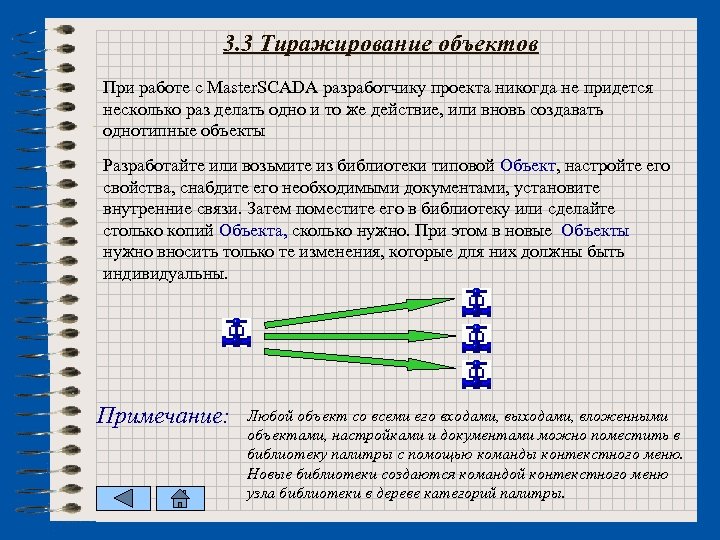 3. 3 Тиражирование объектов При работе с Master. SCADA разработчику проекта никогда не придется