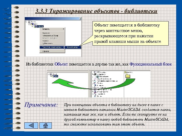 3. 3. 3 Тиражирование объектов - библиотеки Объект помещается в библиотеку через контекстное меню,