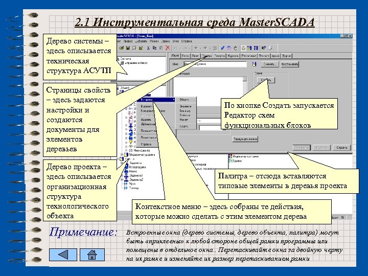 2. 1 Инструментальная среда Master. SCADA Дерево системы – здесь описывается техническая структура АСУТП