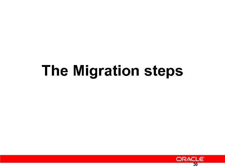 The Migration steps 30 