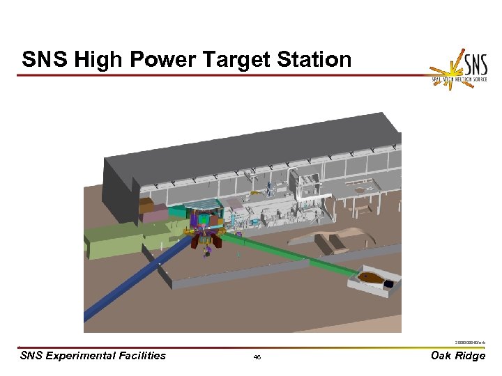 SNS High Power Target Station X 0000910/arb 2000 -03440/arb SNS Experimental Facilities 46 Oak