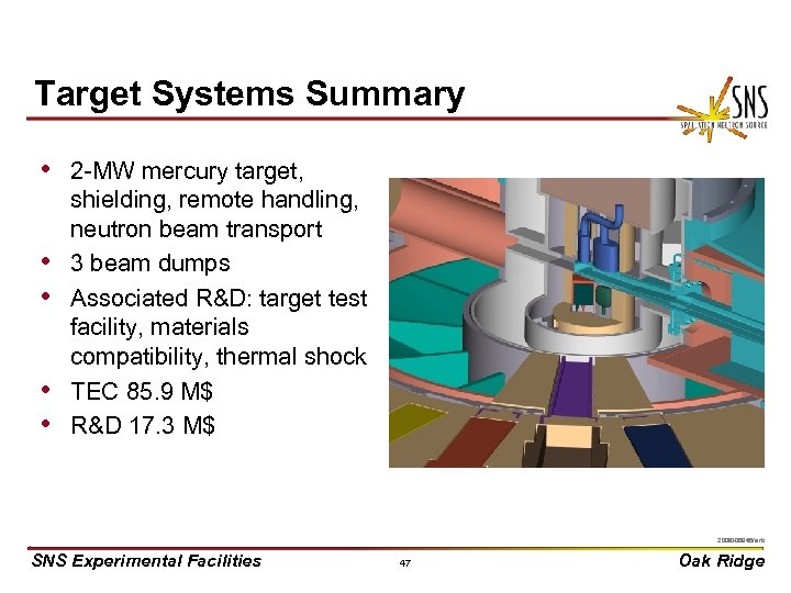 Target Systems Summary • 2 -MW mercury target, • • shielding, remote handling, neutron