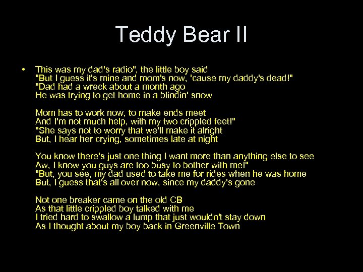 Teddy Bear II • This was my dad's radio