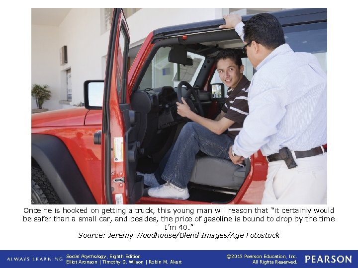 Once he is hooked on getting a truck, this young man will reason that