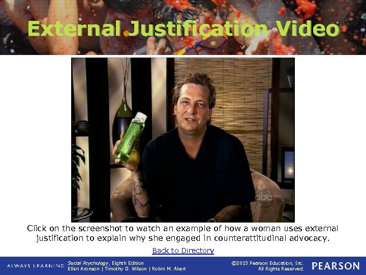 External Justification Video Click on the screenshot to watch an example of how a