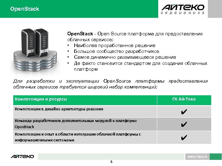 Open. Stack - Open Source платформа для предоставления облачных сервисов: • Наиболее проработанное решение