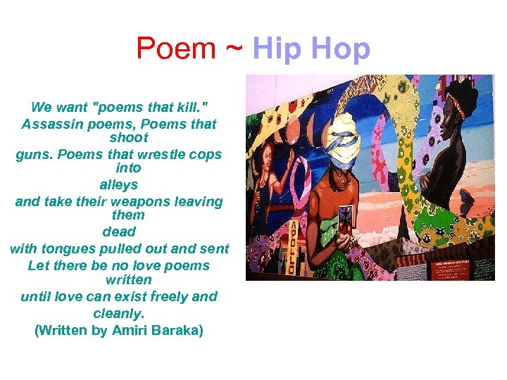 Poem ~ Hip Hop We want 