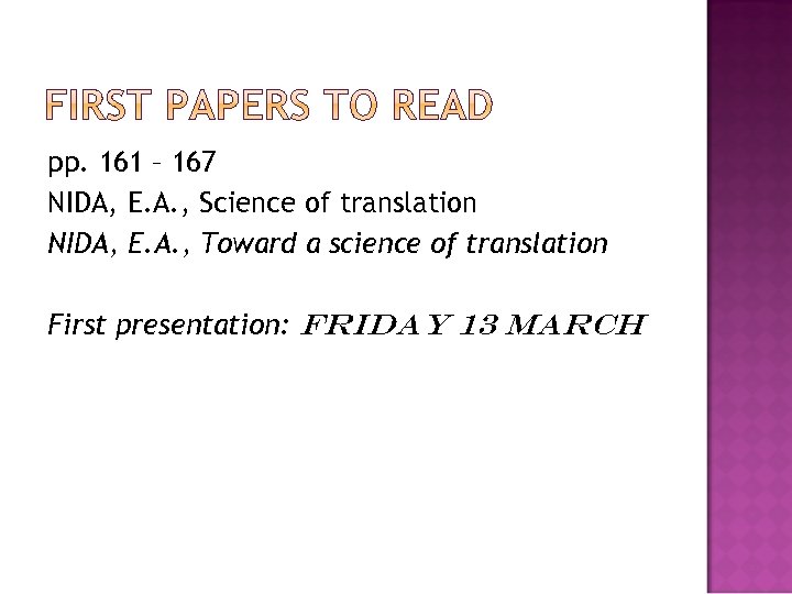 pp. 161 – 167 NIDA, E. A. , Science of translation NIDA, E. A.