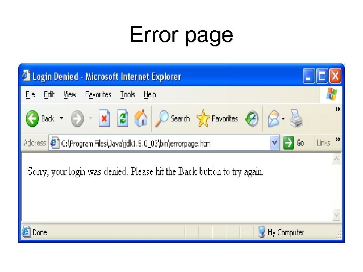 Error page 