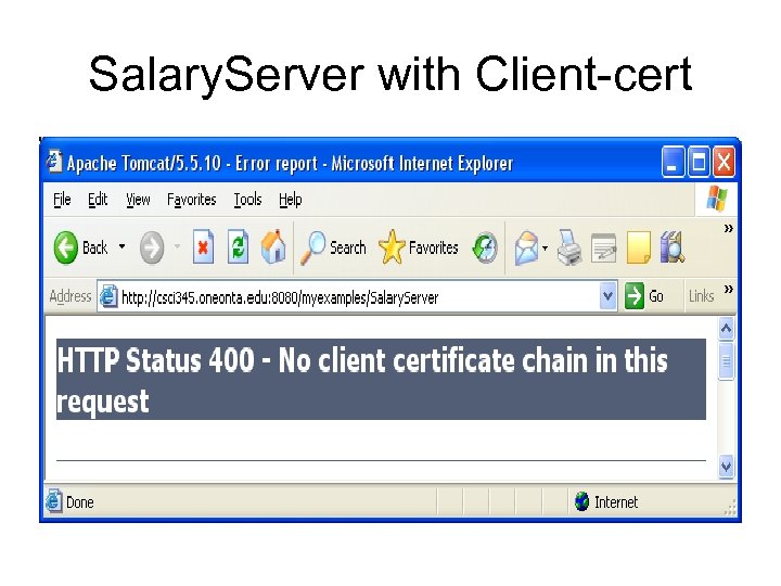 Salary. Server with Client-cert 