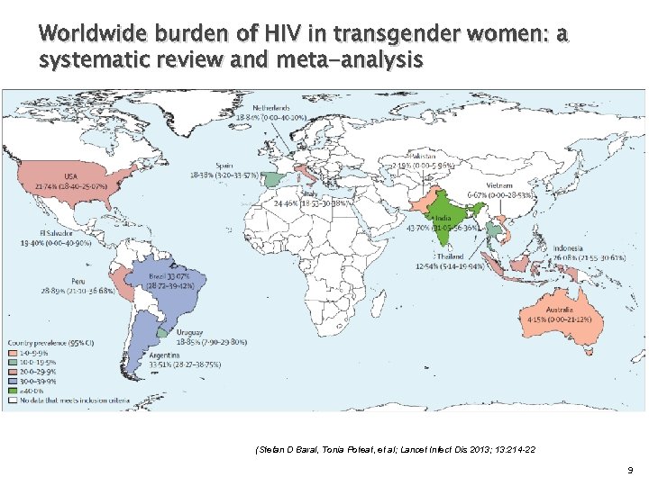 Worldwide burden of HIV in transgender women: a systematic review and meta-analysis (Stefan D