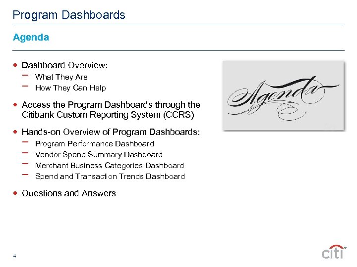 Program Dashboards Agenda Do. D Travel Dashboard Overview: − − What They Are How