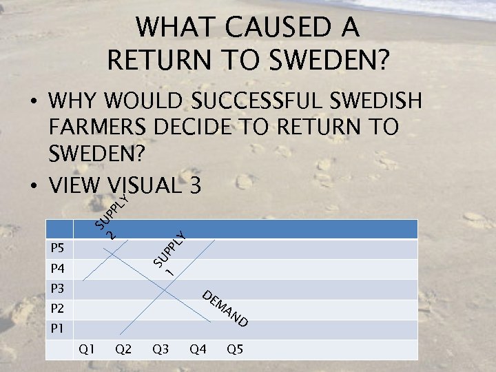 WHAT CAUSED A RETURN TO SWEDEN? PL Y SU P P 5 SU 2