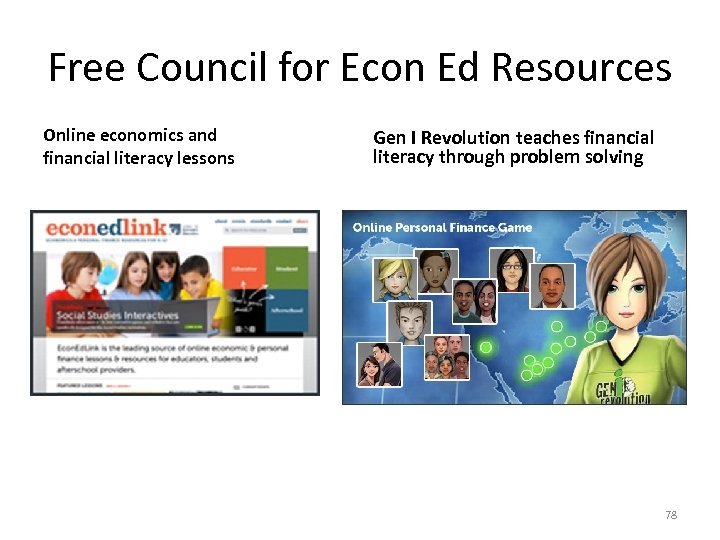Free Council for Econ Ed Resources Online economics and financial literacy lessons Gen I
