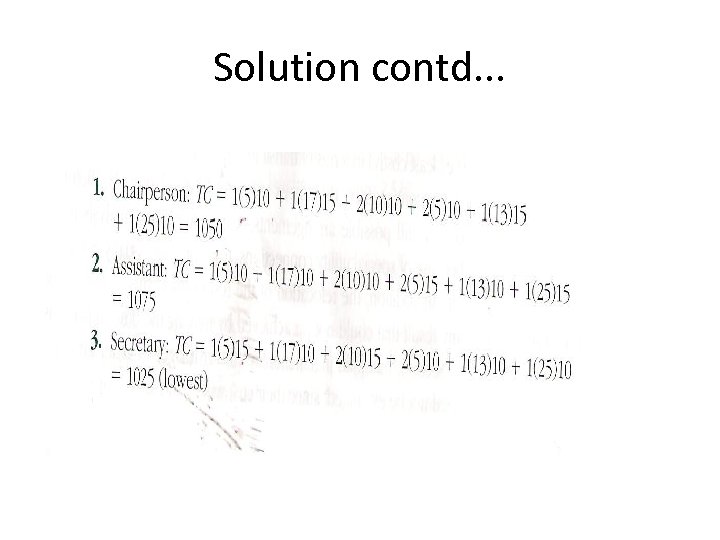 Solution contd. . . 