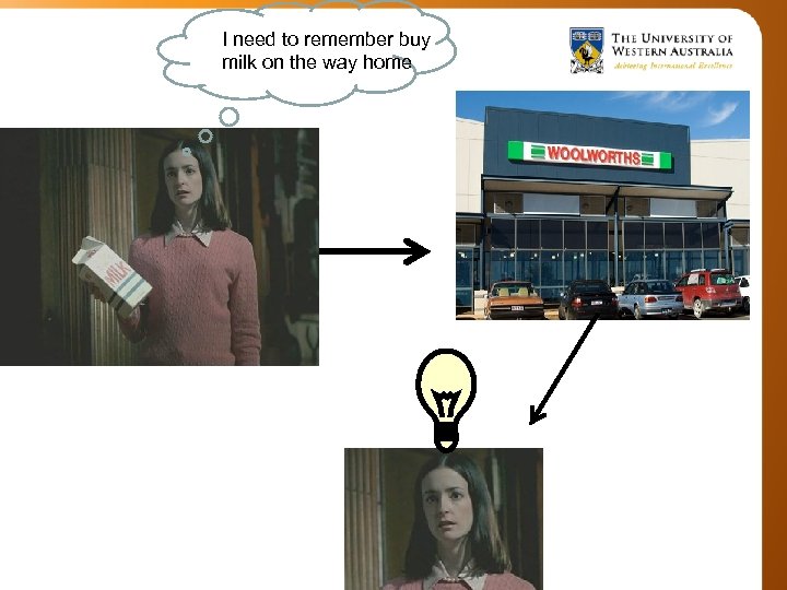 I need to remember buy milk on the way home 