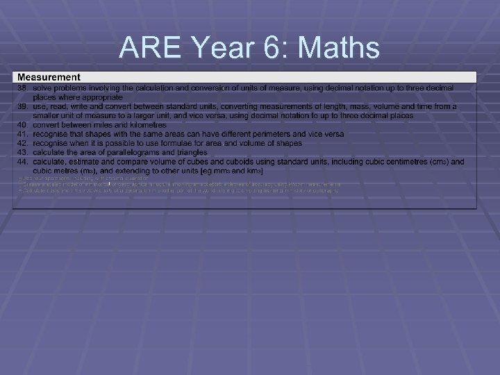 ARE Year 6: Maths 