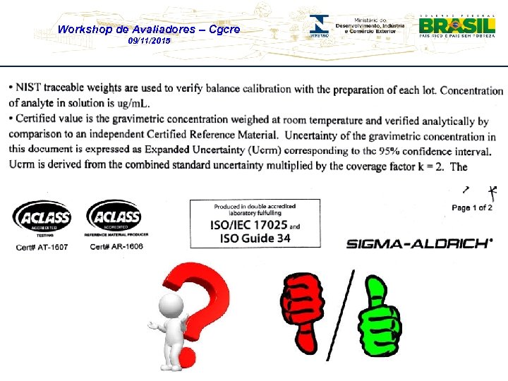 Workshop de Avaliadores – Cgcre 09/11/2015 