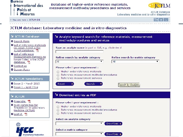 Workshop de Avaliadores – Cgcre 09/11/2015 v. BIPM: www. bipm. org v. BIPM JCTLM