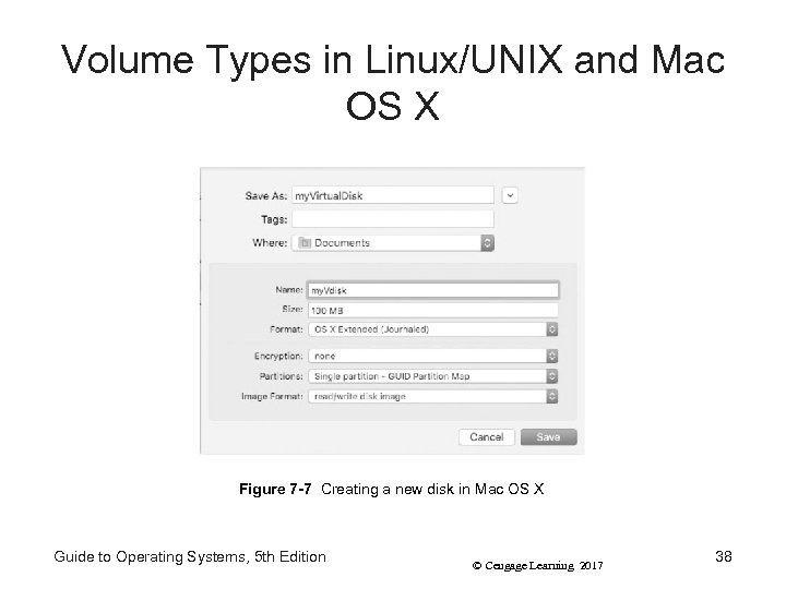 Volume Types in Linux/UNIX and Mac OS X Figure 7 -7 Creating a new
