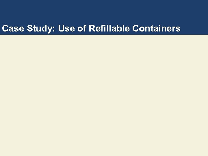 Case Study: Use of Refillable Containers 