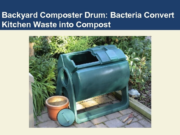 Backyard Composter Drum: Bacteria Convert Kitchen Waste into Compost 