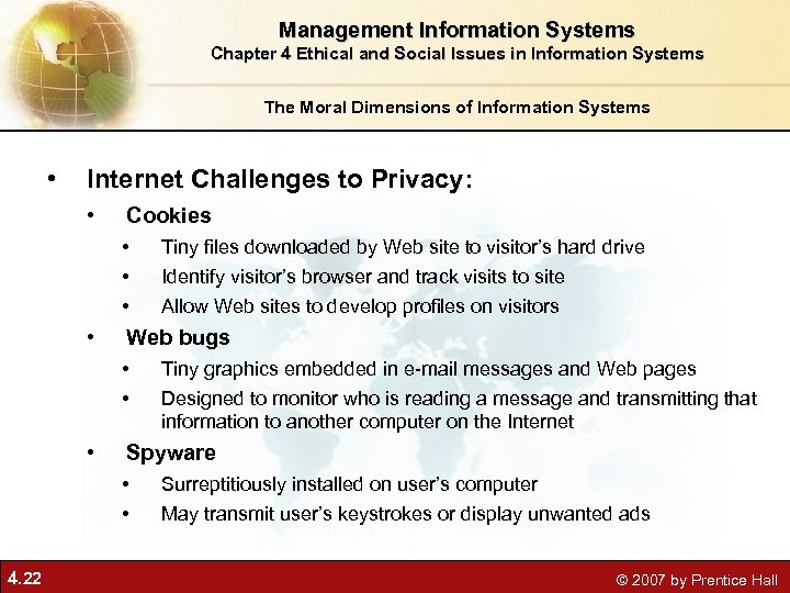 Management Information Systems Chapter 4 Ethical and Social Issues in Information Systems The Moral