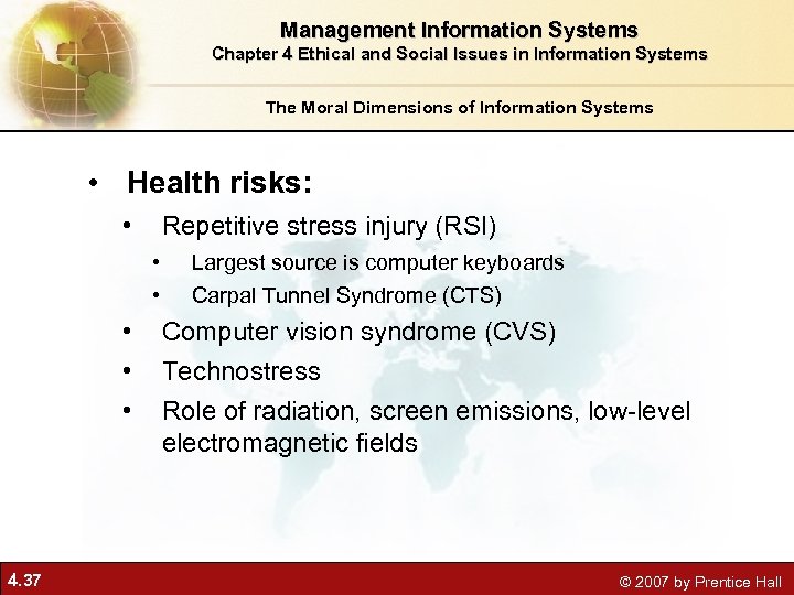 Management Information Systems Chapter 4 Ethical and Social Issues in Information Systems The Moral