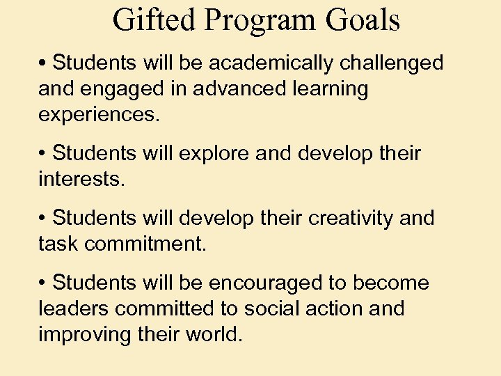 gifted student program