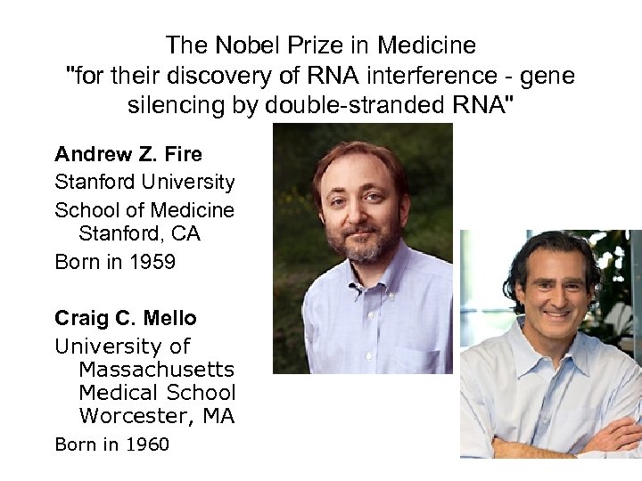 The Nobel Prize in Medicine 