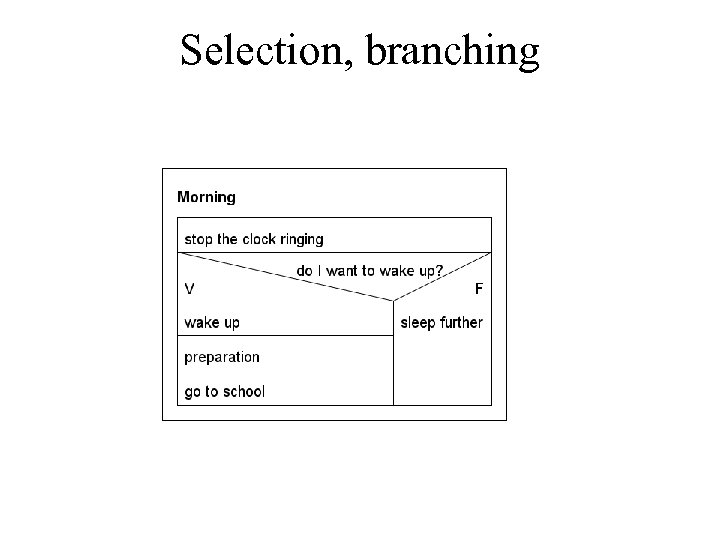 Selection, branching 